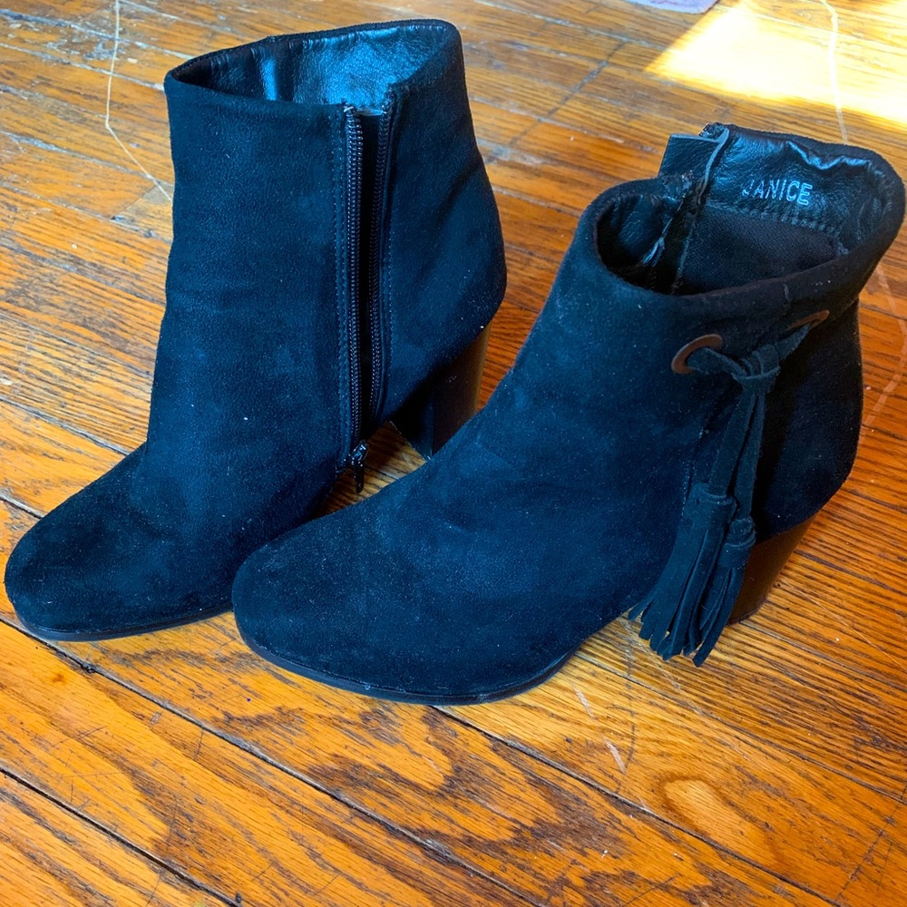 Black high heel boots